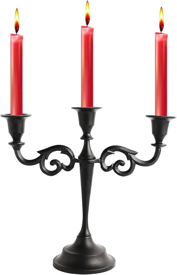 10 tommer høye matte sorte avsmalnende lysestaker elegante lysestaker