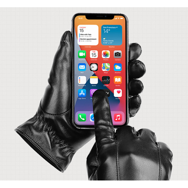 Herre/Dame Vinter Varme Touchscreen Handsker Læder Handsker
