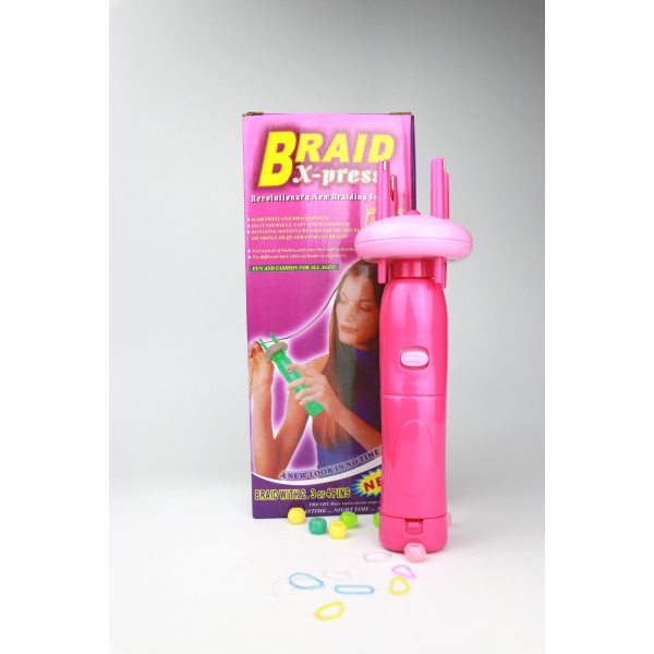 Käytännöllinen tee-se-itse-punontatyökalu Tyttöjen kampaukselle Twist Braid, vaaleanpunainen