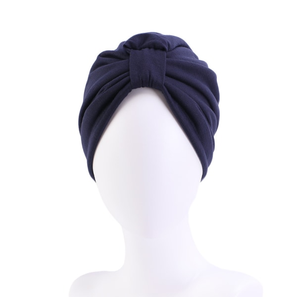 Satin Turban - Sovhatt En Storlek, Marinblå