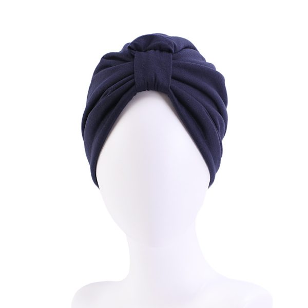 Satin Turban - Søvnhat One-Size, Marineblå