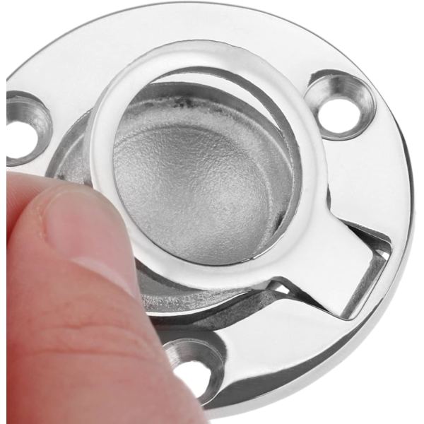 Flush Pull Latch, Rustfritt Stål Båt Slam Luke Løfte Rund Ring Håndtak