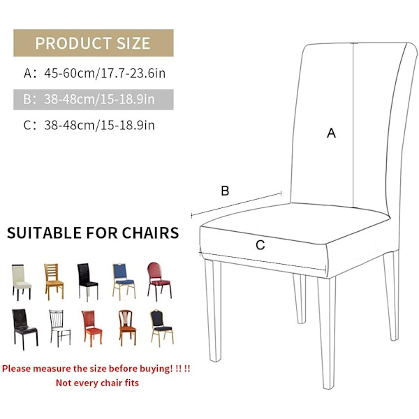 2 stk knuste fløyel stolseter, stretch stolseter, elastisk stolseter