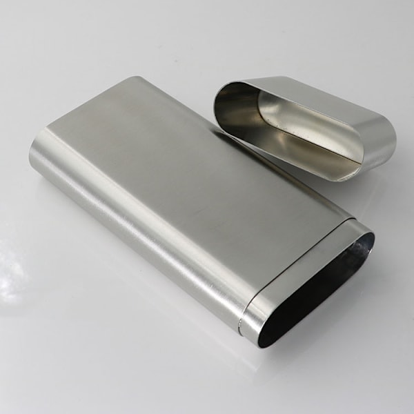 Rustfrit stål tredobbelt cigar etui cigar rør lomme cigarholder