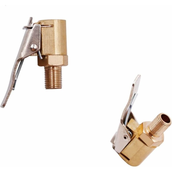 2-delt bilventil-adapter, 8 mm pumpemunnstykke messing inflasjonsventilklemme