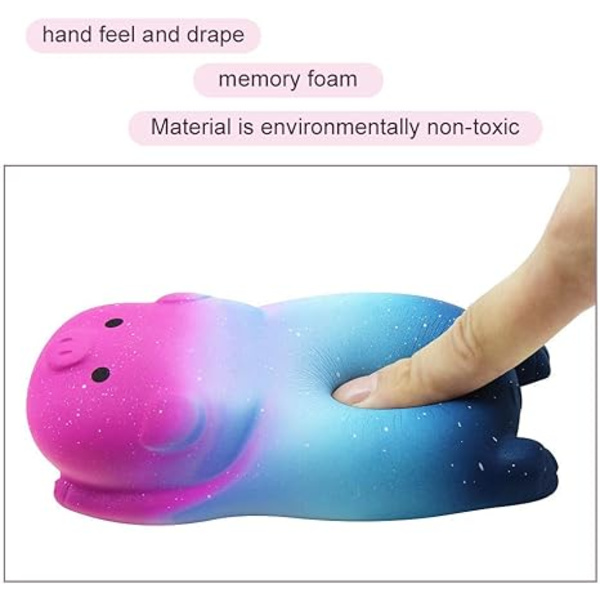 Liten handledsstöd musmatta, Mini söt ergonomisk musmatta minnesskum design grisform handledsstöd kudde viloplatta matta (Starry Sky)13*7*3cm