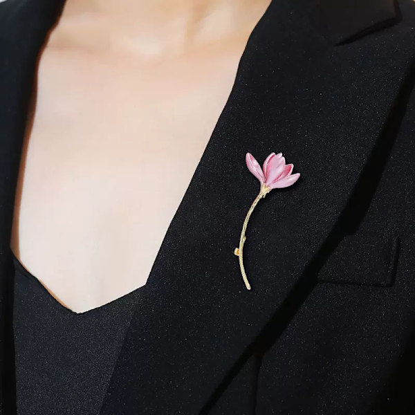 Brosch, corsage design nisch kofta kostym accessoarer pin, rosa