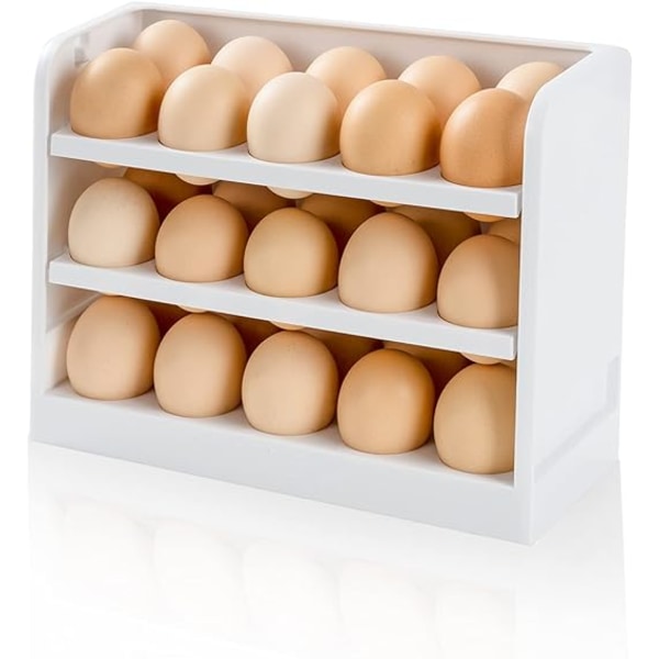 Kjøleskap Eggstativ, stablebar kjøleskapsdør Oppbevaringsbeholder, Lagrer 30 Eggs Sp