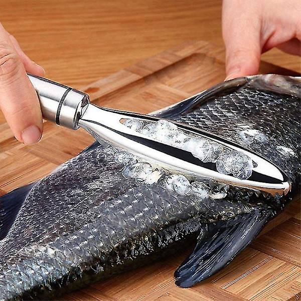Kök Tillbehör Rostfritt Stål Fisk Vågar Skrapning Rivjärn Snabb Utlösning Fisk Rengöring Skalare Fisk Ben Skrapning Verktyg