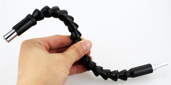 Flexibel borrbitsförlängning, flexibel axelskruvmejsel, 300 mm, svart