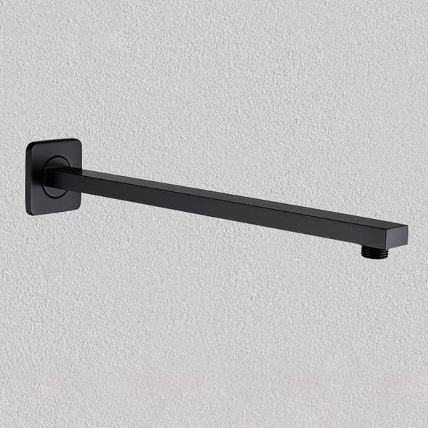 Vægmonteret bruserarm forlængerarm rustfrit stål slange rør, 40CM krom
