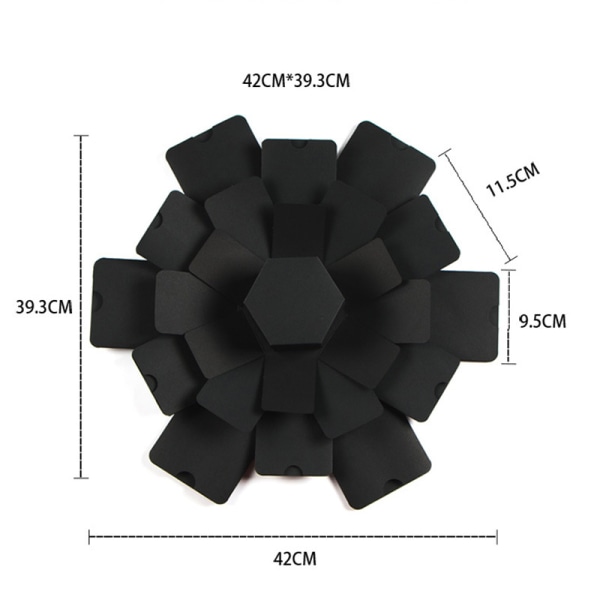 Räjähdyslaatikko, Lahjalaatikko - Kuusikulmio Musta