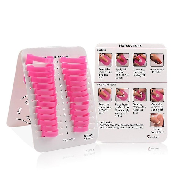 26 st nagelform gel modellklämma manikyr nagelkonst spill-proof fingeröverdrag DIY-verktyg