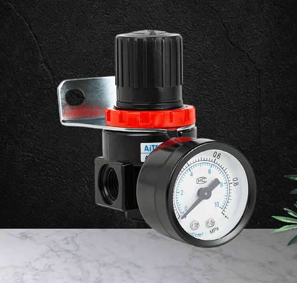 1 st lufttrycksregulator, AR2000 G1/4 luftdriven kompressor med tryckmätare