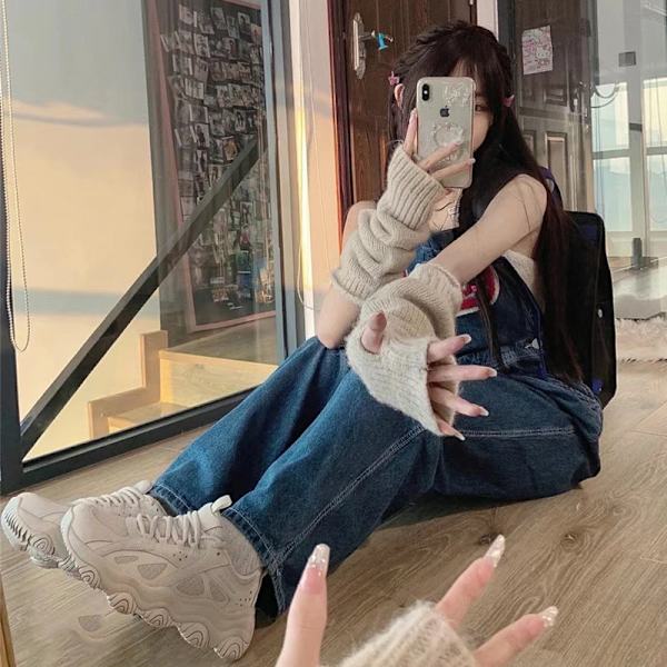 Denim Overalls Suspenders Bukser Dungarees Jean Jumpsuits L