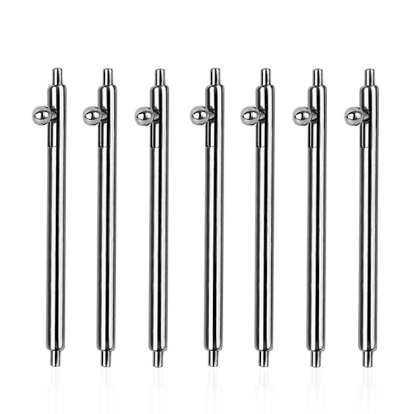 20mm 22mm Snabbkopplingsstift för klockarmband, Snabbfjäderstift i rostfritt stål för utbyte av klockarmband, Diameter 1,5mm - 6-pack