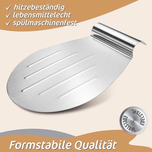 Kakeflytter - flat rustfritt stål kakebeskytter - formstabil kakeflytter med forsænket grep - ideell som kakebunn, hjelper i kaketilberedning og pizzaskall 26,8*27,2cm