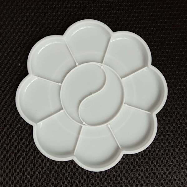 Set med 3 blomformade plastbrickor med 10 hålrum, ca 13 tum i diameter