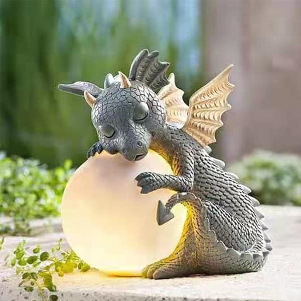 Dinosaur-skulptur, hagedrage meditasjonsstatue-samling, C