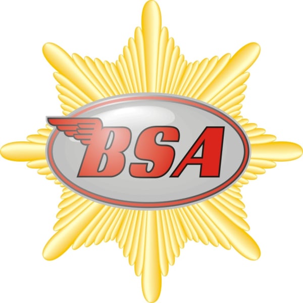 BSA dekal, finns i 3 storlekar 21x21 cm