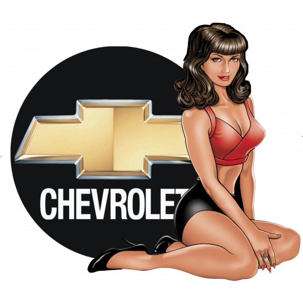 Chevrolet dekal, finns i 3 storlekar 21,9x15,9 cm