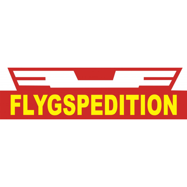 Flygspedition  dekal, finns i 8 storlekar 35x10 cm