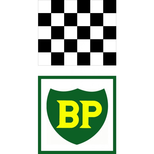 BP dekal, finns i 3 storlekar 14x7,3 cm