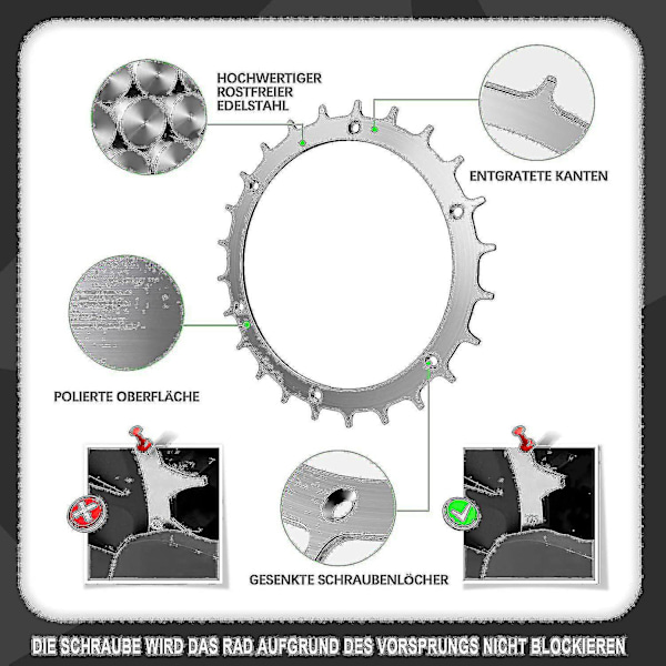 2-pakks rustfritt stål pigger for Bosch Indego Xs 300 400 500 M700 gressklipper - fint avgratet med forbedret grep for robotgressklipper, 14 rustfrie st