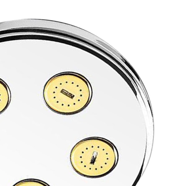 Duschhuvud Rund Modern Justerbar Tillbehör för Hushåll Badrum Hotell Svart Silver (C)