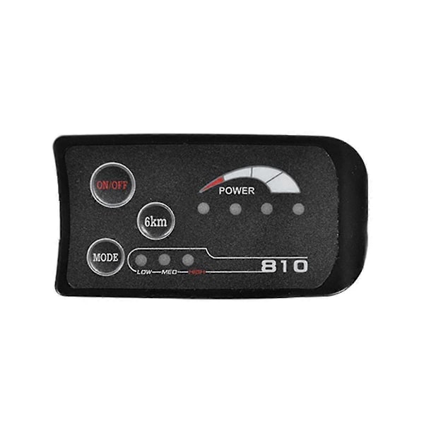 6-pin 48V S810 E-bike LED Display Mätare Ip65 Uart För Elcykel Elektrisk Cykelmätare (C)