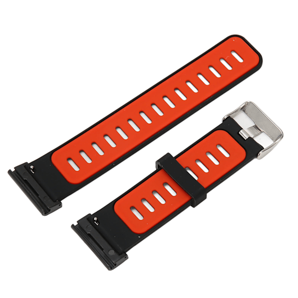 Silikon Smartwatch Rem med Justerbar Metalspænde i 2 Farver Urrem til COROS Vertix 2 Ydre Sort og Indre Rød[C]