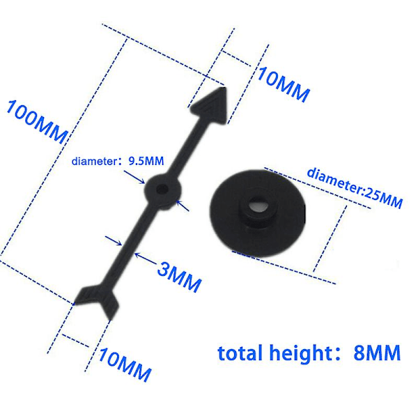 6 stk Spinner 10CM Plast Roterende Pilpeker DIY Brettspill Barnelekestøys Tilbehør