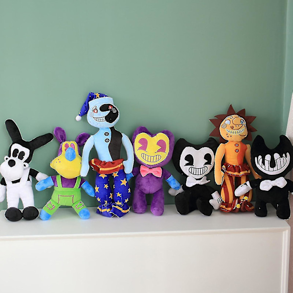 Bendy Pludsetøj 11.8in Sort Hvid Bendy And The Ink Machine Fyldt Legetøjs Pludsedukke Z