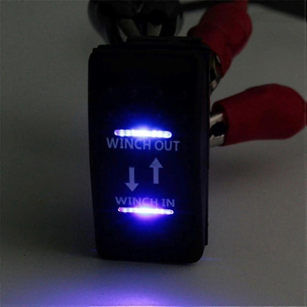 12V 20A Vinsch In Vinsch Ut PÅ-AV-PÅ Vippströmbrytare 7 Stift LED (C)
