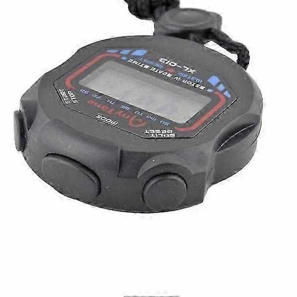 Digital Handhållen LCD Kronograf Sport Stoppur Timer Stoppklocka (C)