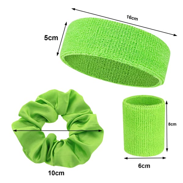 Atletiska svettband i bomull - 3-pack