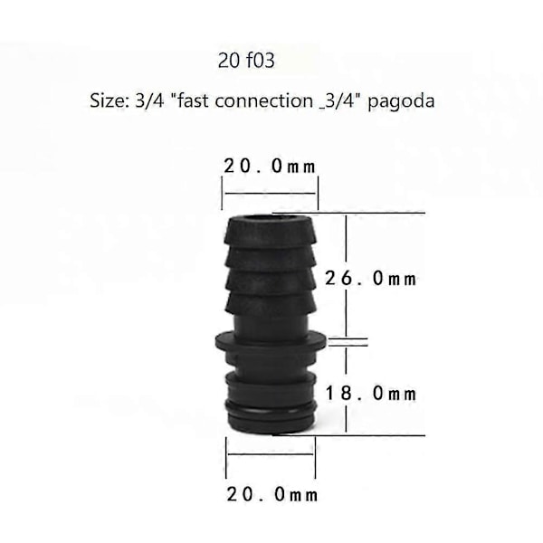 Vattenpumpskopplingar Tryckströmbrytare Membranpumpshuvud Kopplingsserie Dp Membranpump Universal (C)