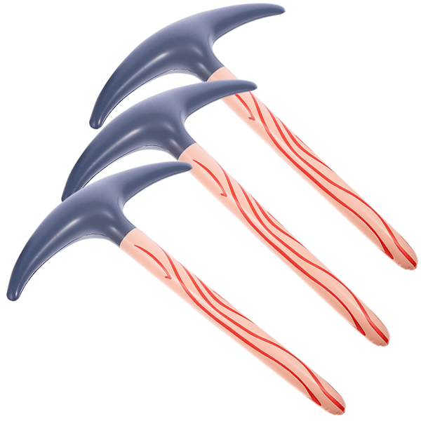 3 stk Oppustelig Legetøjs-Pickaxe PVC Oppustelig Pickaxe Oppustelig Legetøj Party Favor Oppustelig Legetøj