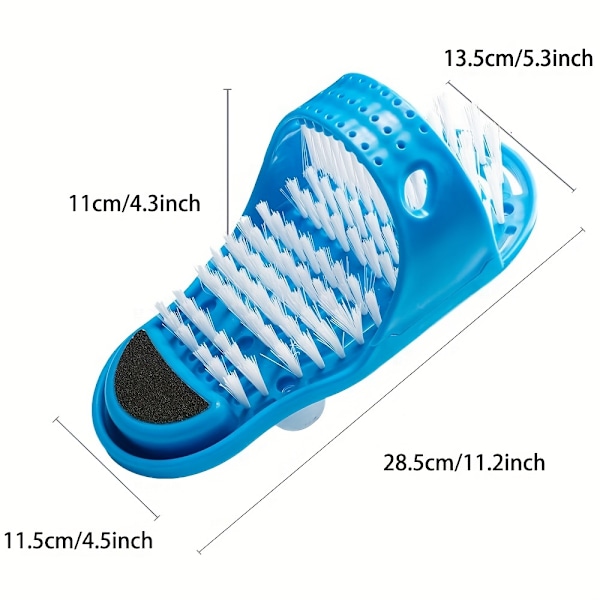 1 stk. Fod Spa Deluxe - Peeling Fodscrub Massager med Sugkopper, Død Hudfjerner & Brusebundrenser