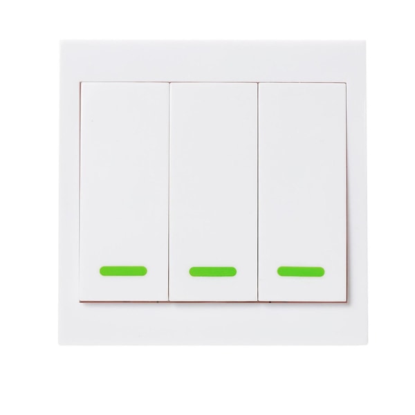 eWeLink Väggmonterad Knapp för Fjärrkontroll av Ljus 3-vägs 86 Typ ON/Off Väggpanel 433MHz Wi White 3CH