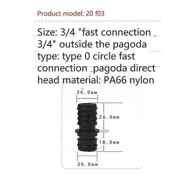 Vattenpumpskopplingar Tryckströmbrytare Membranpumpshuvud Kopplingsserie Dp Membranpump Universal (C)