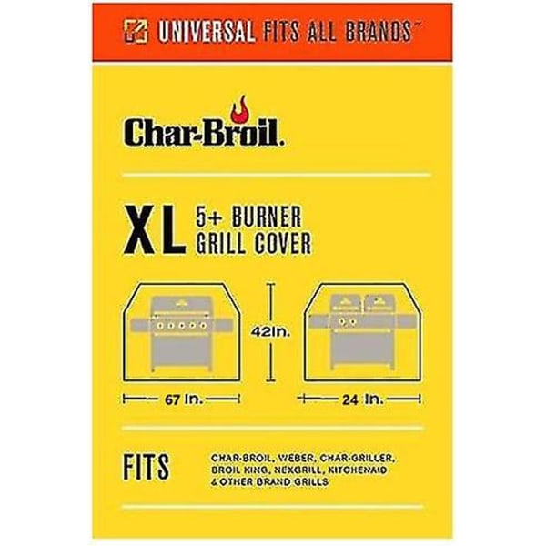 Char Broil Performance Grill Cover, 3-4 Brændere: Stor 5 Burner Cover