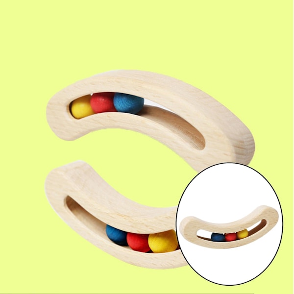 2x Tre Babyrangle Silikonperler Gripeleker for Babyer Småbarn (C)