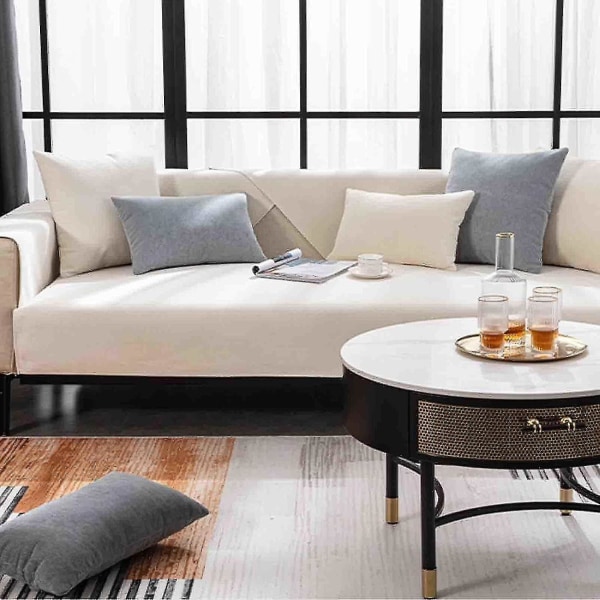 Skridsikker Vintage Sofa Beskyttelse Sofa Beskyttelsesdækken -bp[C] Beige 70x150cm
