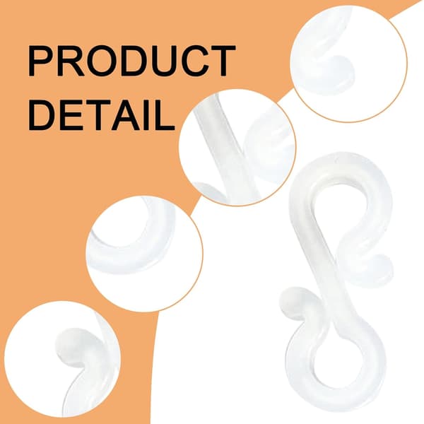 Utomhushängkrokar Mini S-klämmor Vit 100-pack[C]