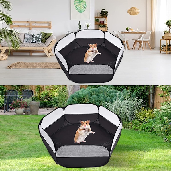 Hamsterin leikkikehä, kannettava leikkikehä pienille eläimille, vedenpitävä (C)