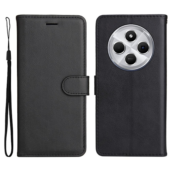 Xiaomi Redmi 14C Fodral Läder Svart (C)