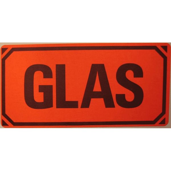 50 stk GLAS-mærker, emballagemærker