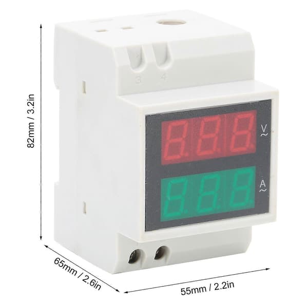 Multifunktionsmätare Digital Display AC Spänning Ström Effektfaktor Mätare 200-450V