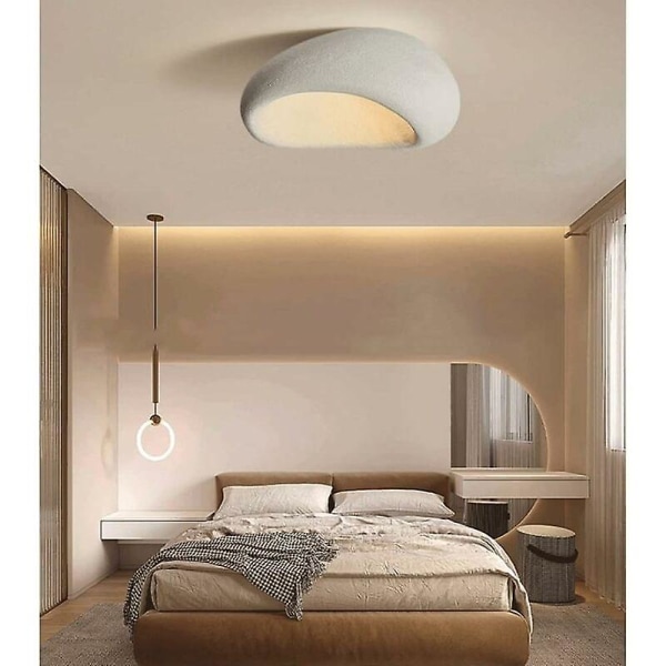 Modern minimalistisk taklampa, Wabi-Sabi Style Resin taklampa, (Färg: Vit, Storlek: 30CM)